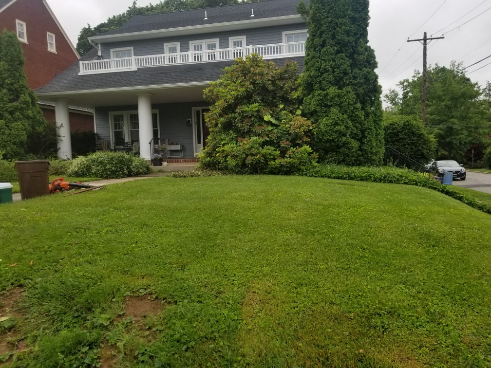 Mulch installation in York PA before landscaping improvements
